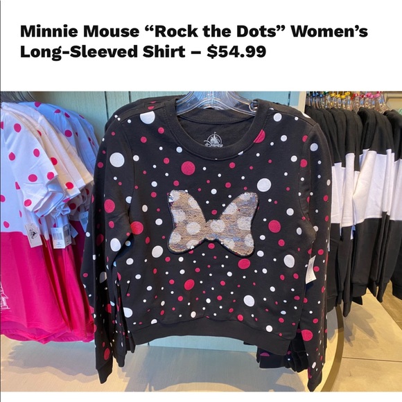 Disney’s Minnie Polka Dot 2-Way Sequin Sweatshirt - Picture 3 of 10